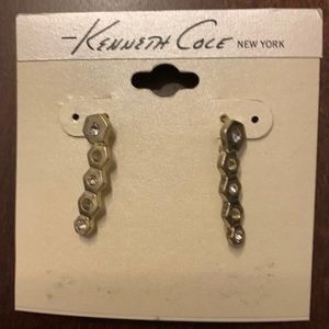 Kenneth Cole hexagon threader earrings